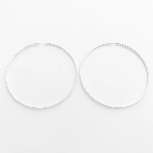 Bare Silver Hoops Large