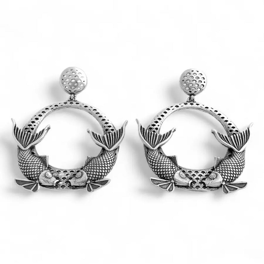 Carp of Fortune Statement Earrings