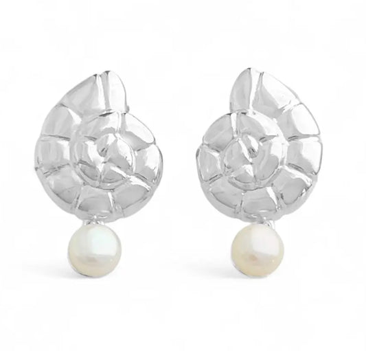 Nautilus Pearl Earrings