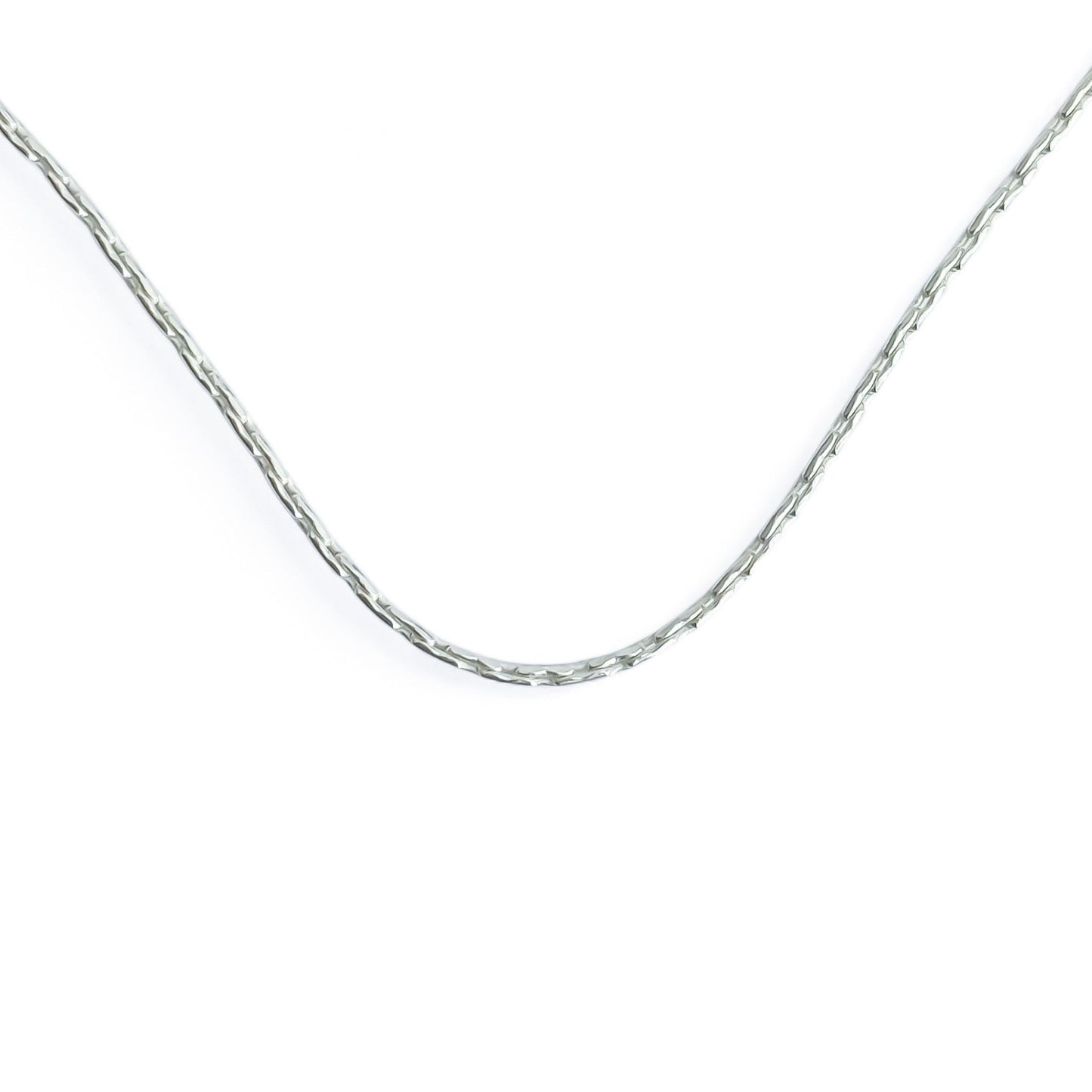 Elongated Silver Link Necklace