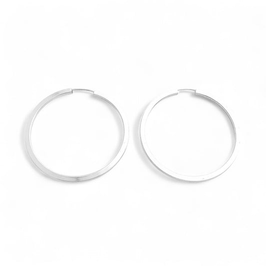 Bare Silver Hoops Medium