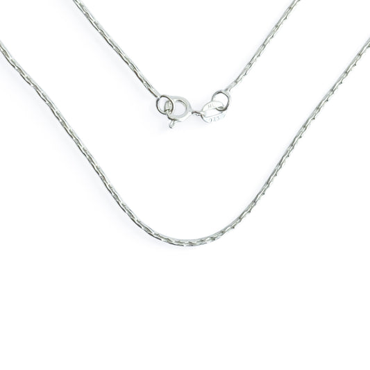 Elongated Silver Link Necklace