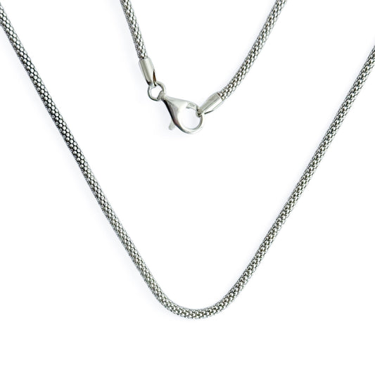 Mist Silver Popcorn Chain (23.6 inches)