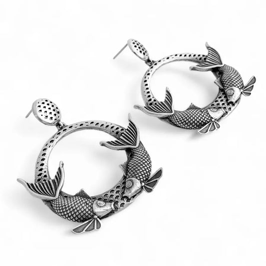 Carp of Fortune Statement Earrings
