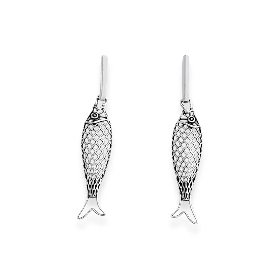 Waveprint  Fish  Earrings