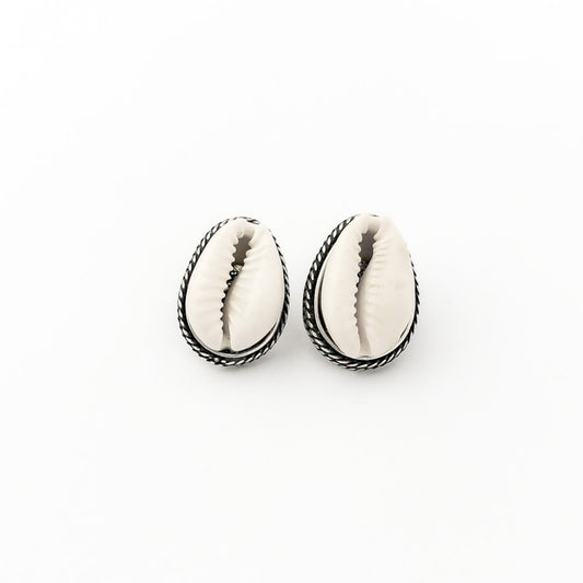 White Cowrie Earrings