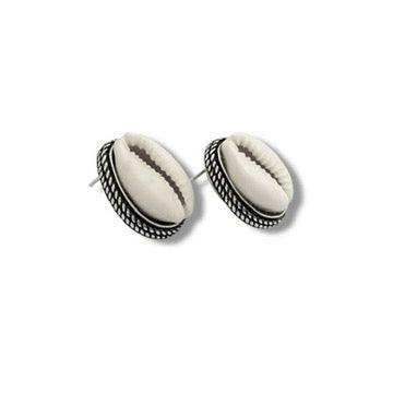 White Cowrie Earrings