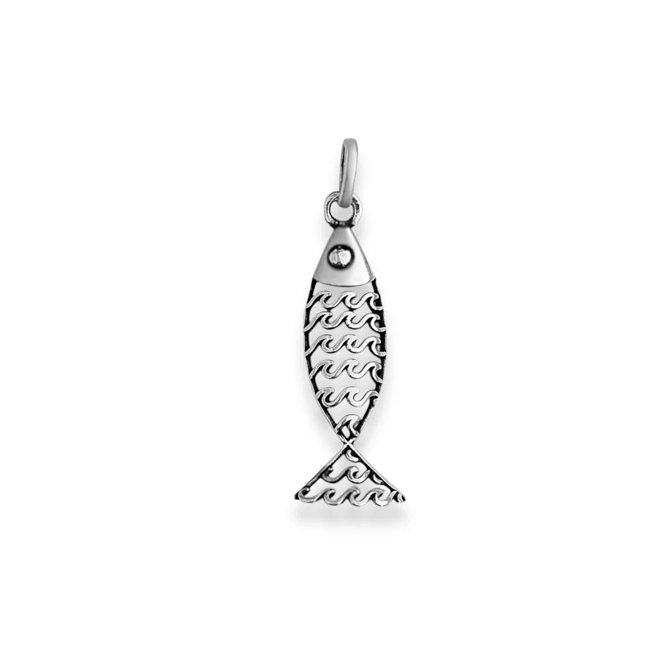 Waveprint Fish Pendant