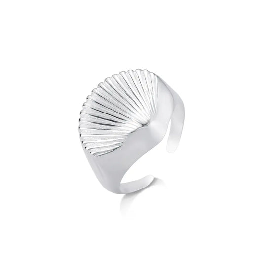 White Shell Adjustable  Ring