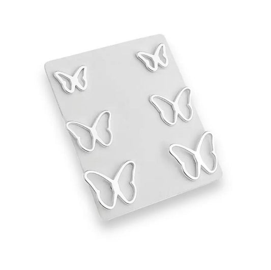 Butterfly Studs Earrings Trio