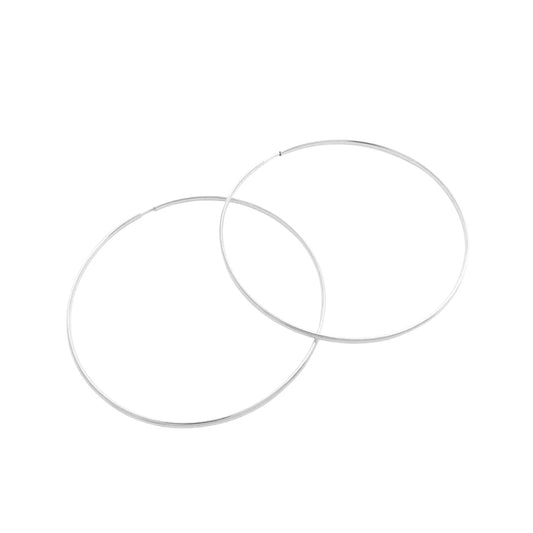 Bare Silver Hoops Large