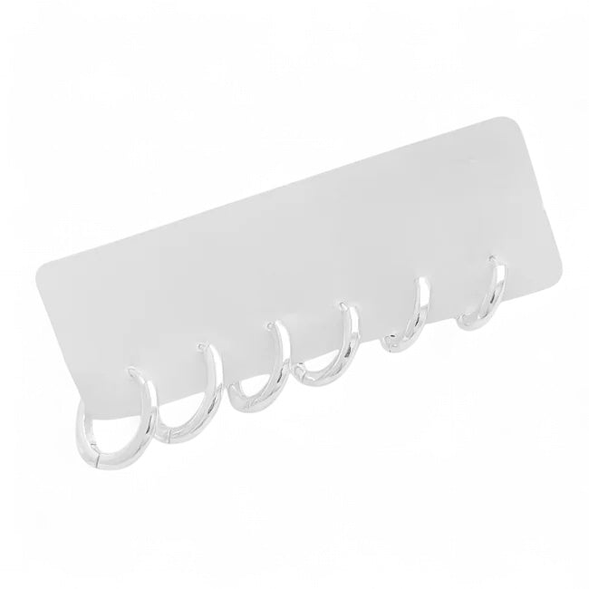 Silver Mini Trio Hoops